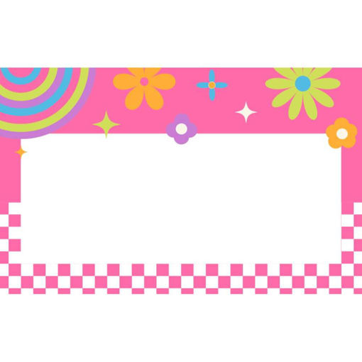 Picture of NAME TAG FLOWERS 88X55MM
